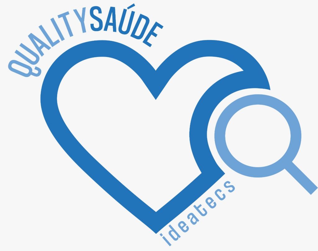 Logomarca do projeto, aliando um coração e uma lupa.